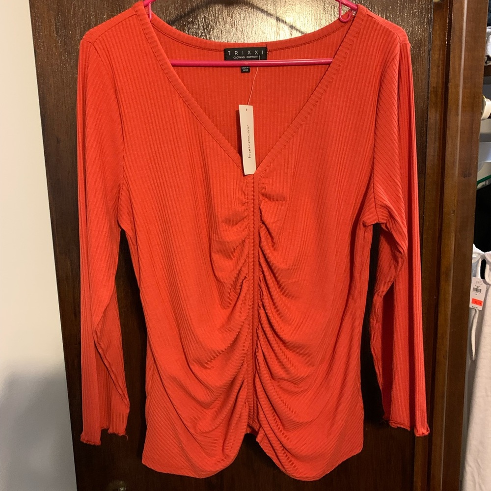 Burnt Orange ribbed top